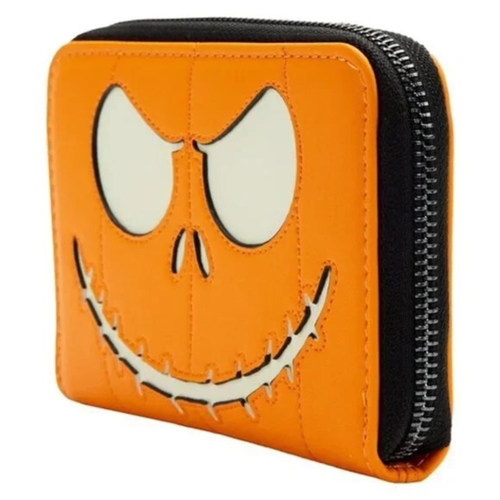 Loungefly The Nightmare Before Christmas Jack Skellington Glow Zip Around Wallet - Picture 3 of 5